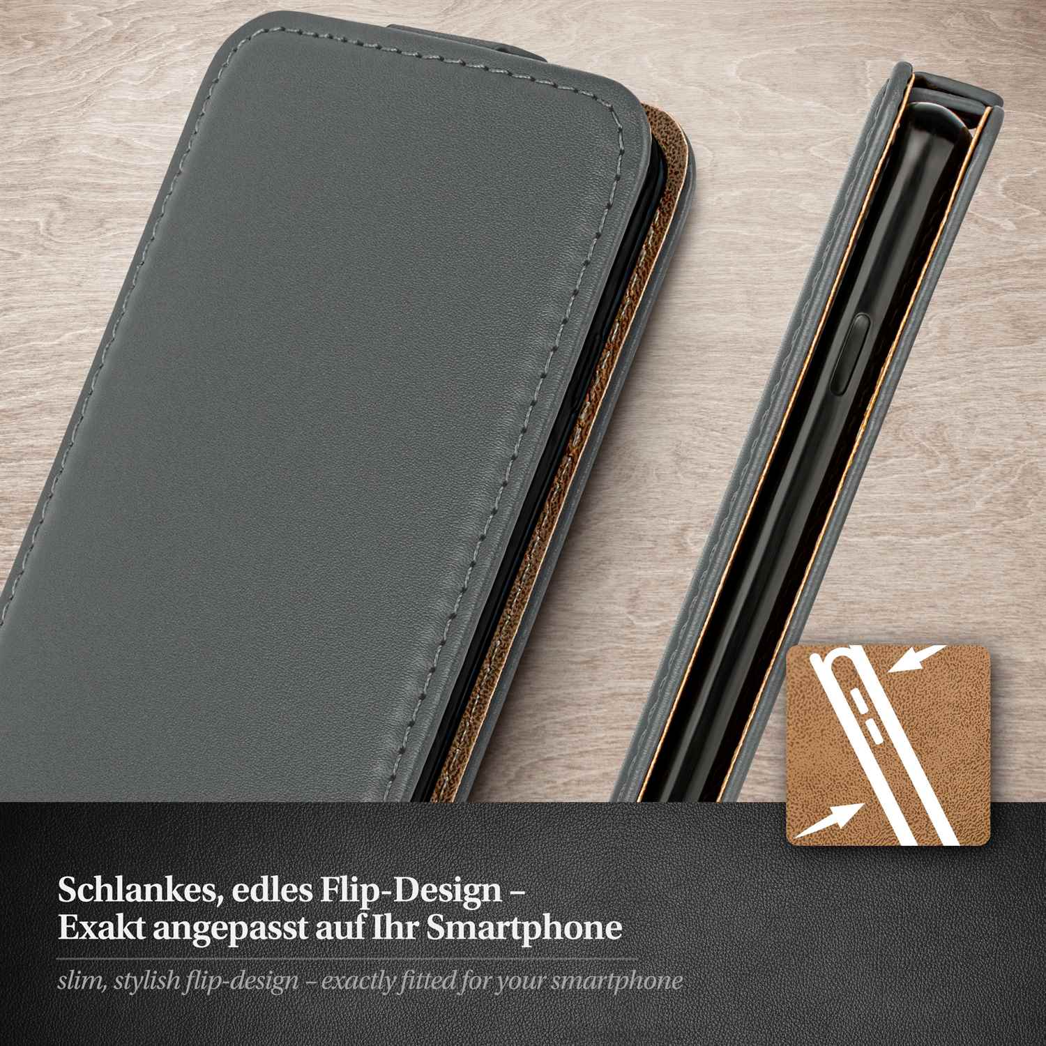 moex Flip Case Samsung Galaxy S4 Mini Klapphülle Leder Optik – Weiteres Produktbild 1