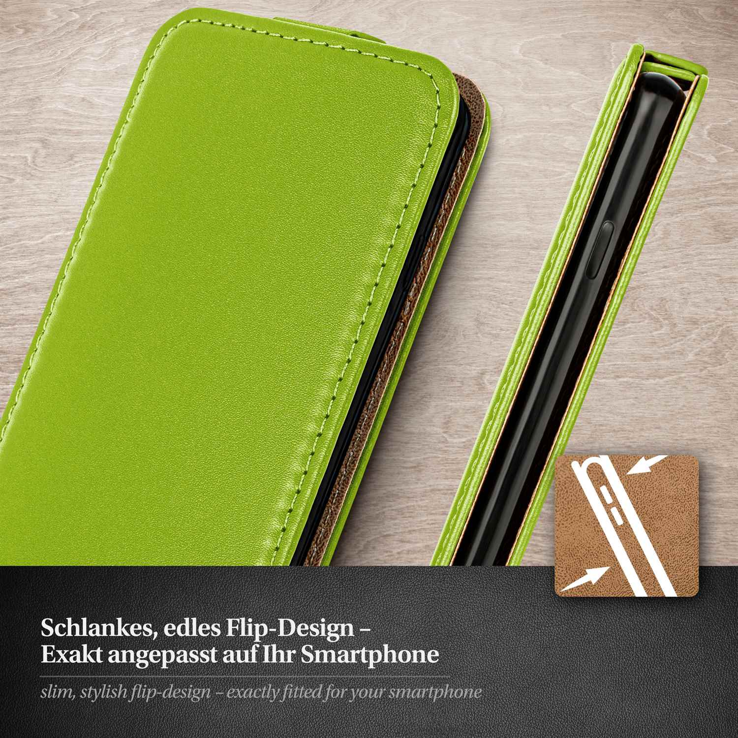 moex Flip Case Samsung Galaxy S4 Mini Klapphülle Leder Optik – Weiteres Produktbild 1