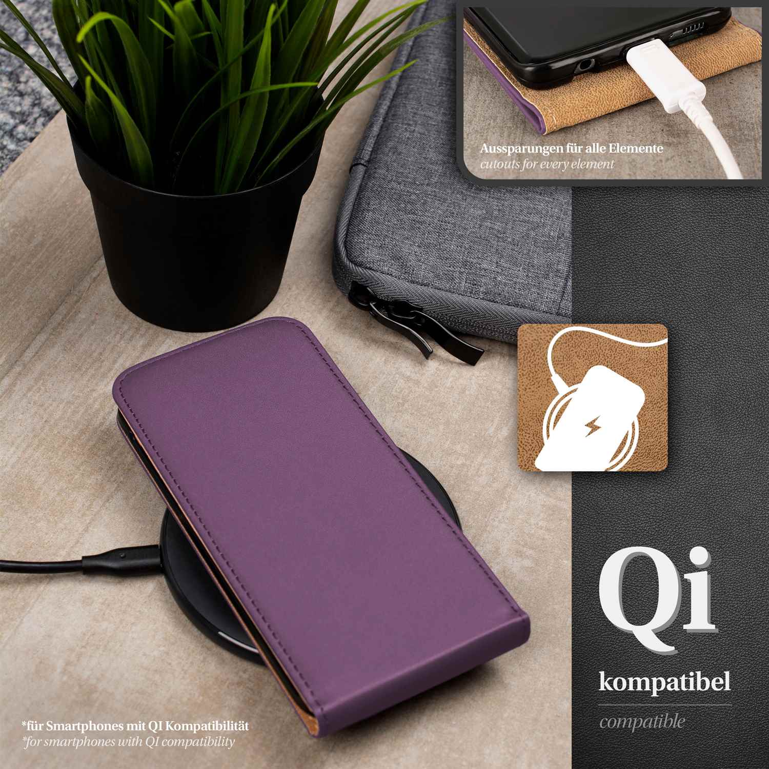moex Flip Case Samsung Galaxy S4 Mini Klapphülle Leder Optik – Weiteres Produktbild 5