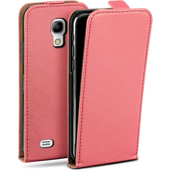 moex moex Flip Case Samsung Galaxy S4 Mini Klapphülle Leder Optik – Coral-Rose