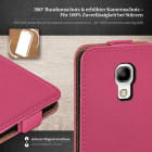 moex Flip Case Samsung Galaxy S4 Mini Klapphülle Leder Optik – Weiteres Produktbild 3