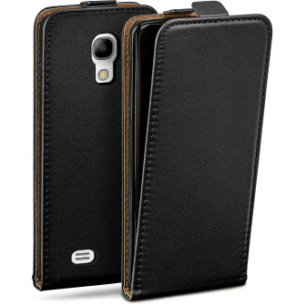moex moex Flip Case Samsung Galaxy S4 Mini Klapphülle Leder Optik – Deep-Black
