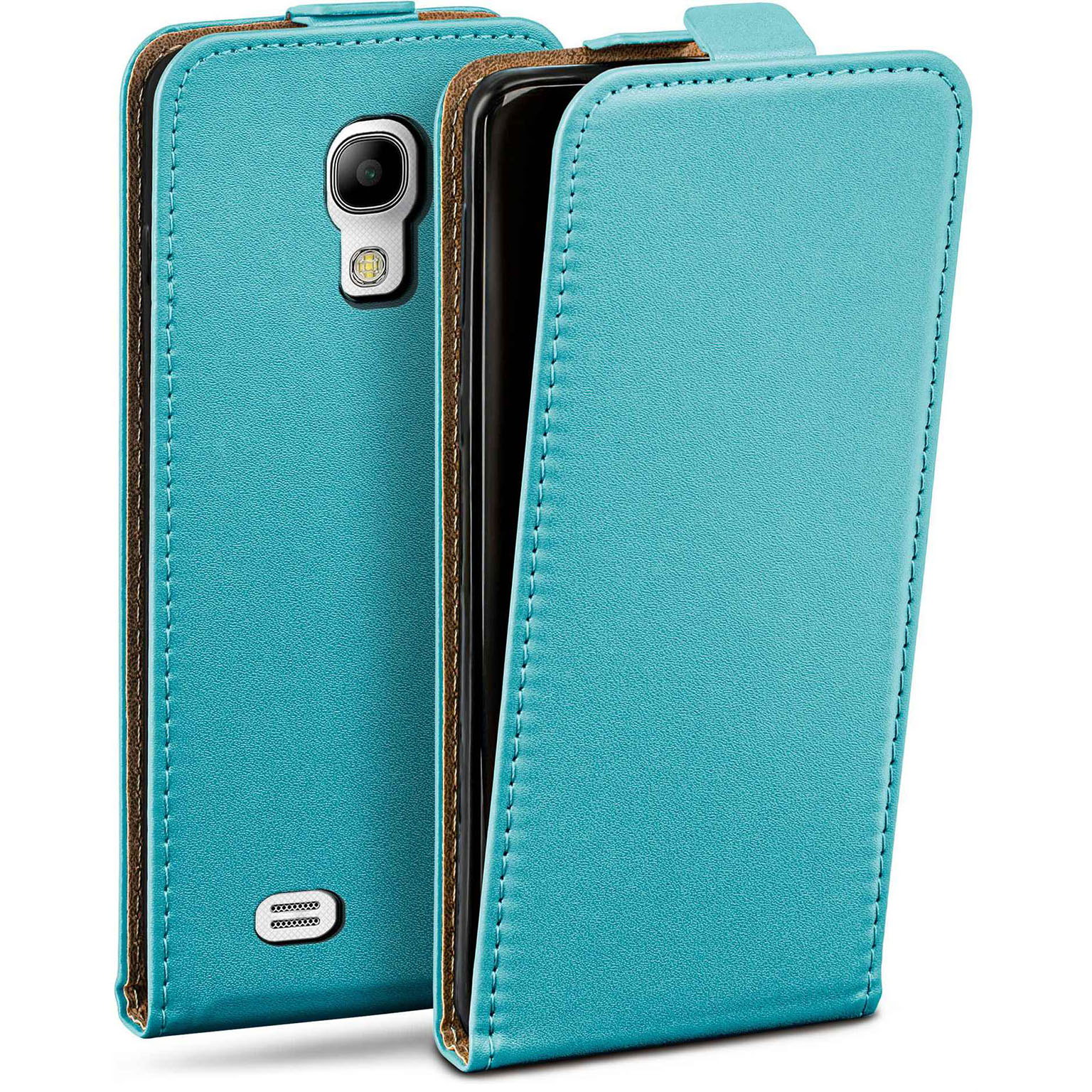moex Flip Case Samsung Galaxy S4 Mini Klapphülle Leder Optik Hauptbild