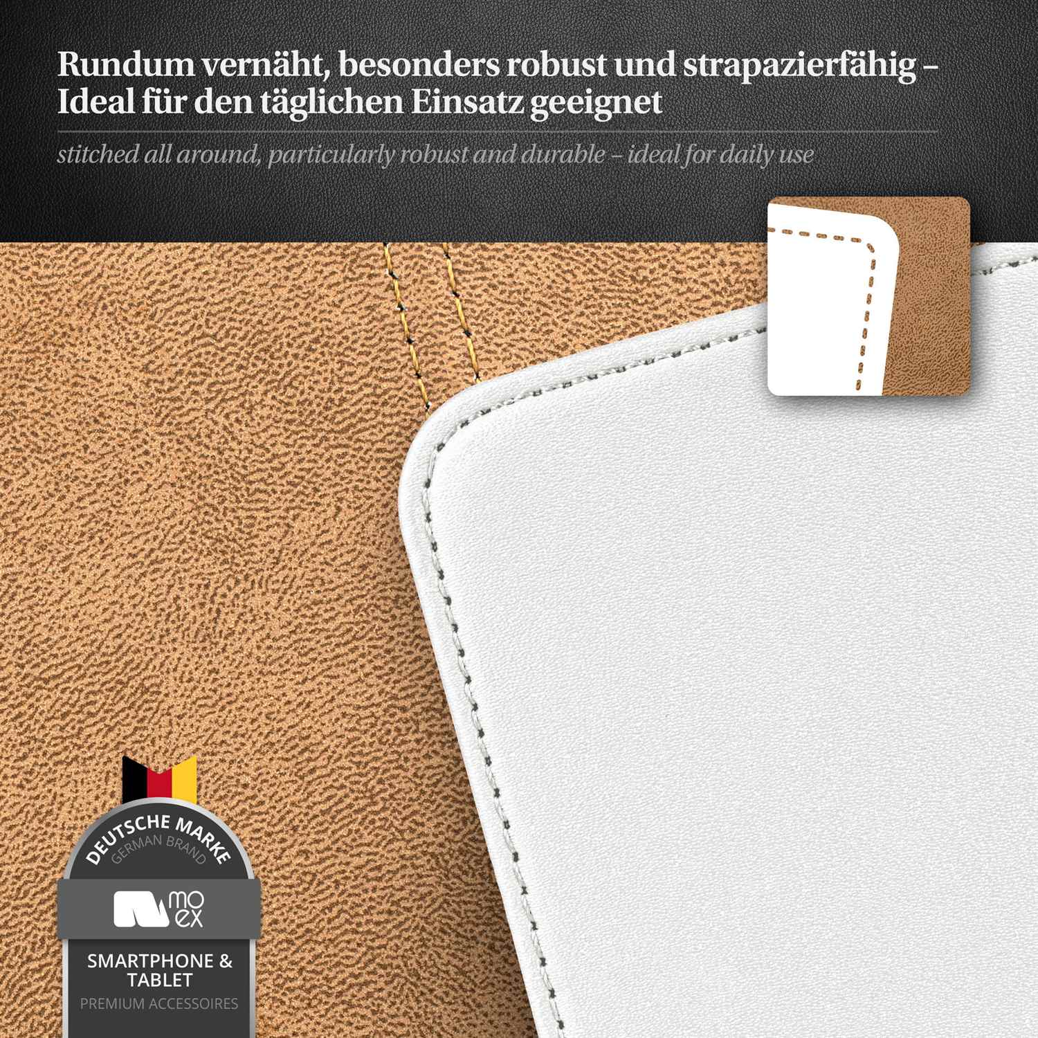 moex Flip Case Samsung Galaxy S4 Mini Klapphülle Leder Optik – Weiteres Produktbild 4