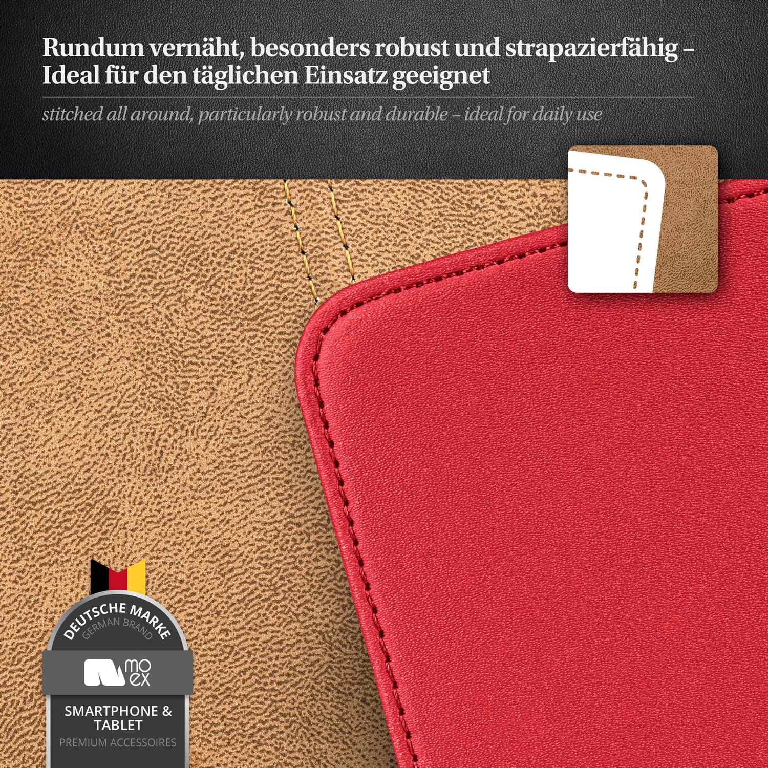 moex Flip Case Samsung Galaxy S4 Klapphülle Leder Optik – Weiteres Produktbild 4