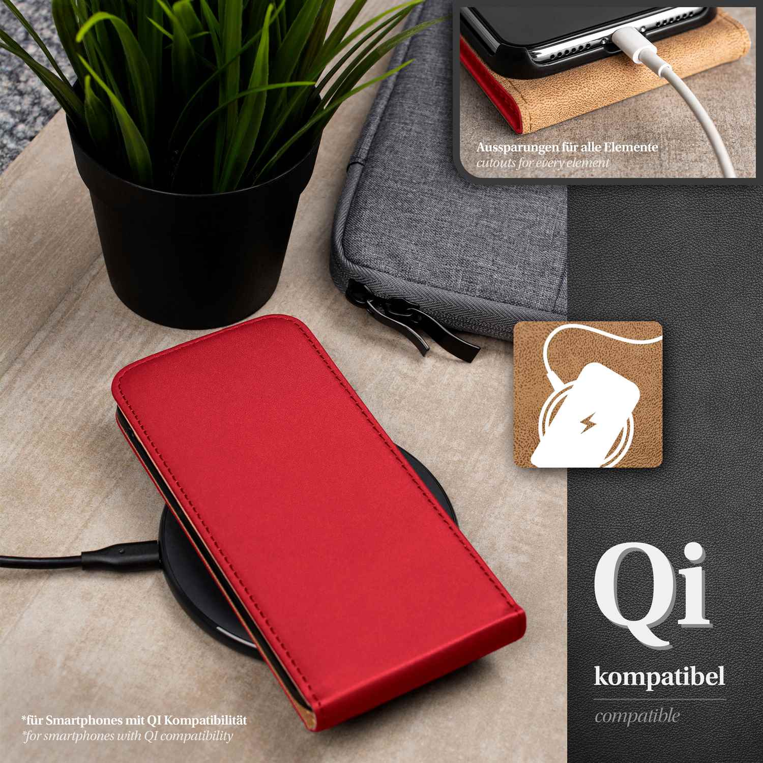 moex Flip Case Samsung Galaxy S4 Klapphülle Leder Optik – Weiteres Produktbild 5