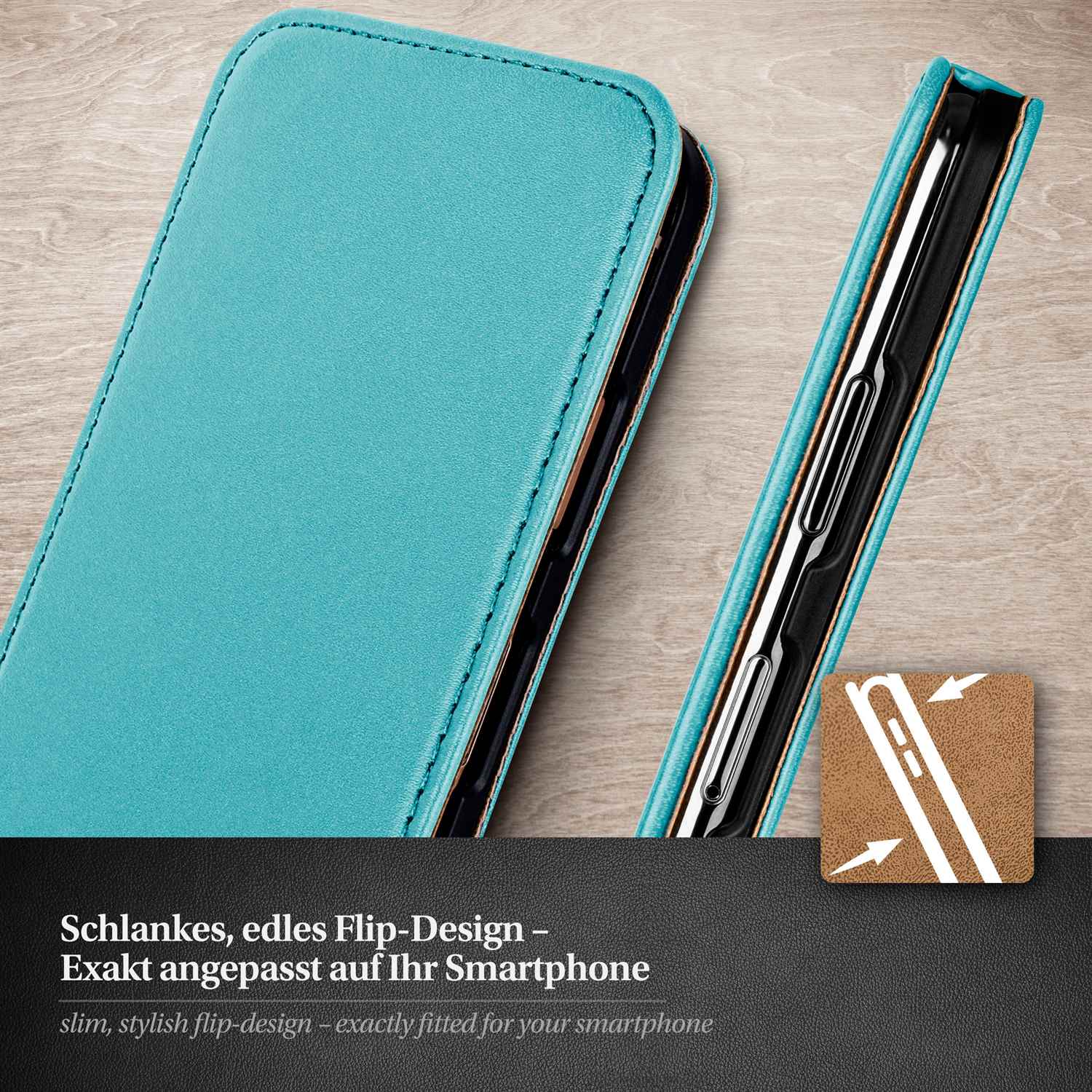 moex Flip Case Samsung Galaxy S4 Klapphülle Leder Optik – Weiteres Produktbild 1
