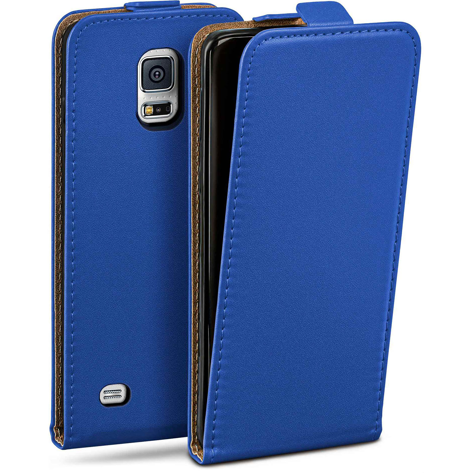 moex Flip Case Samsung Galaxy S5 Mini Klapphülle Leder Optik Hauptbild