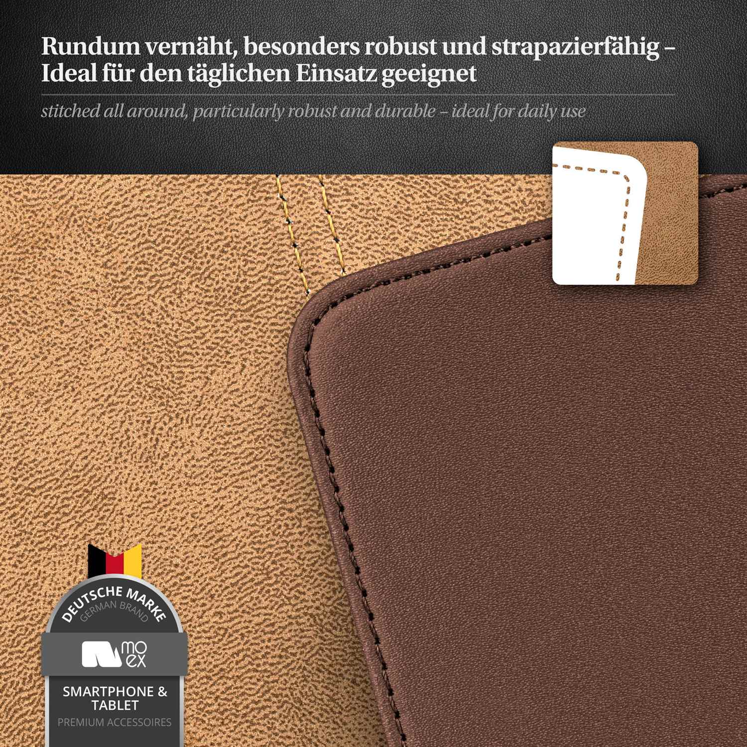 moex Flip Case Samsung Galaxy S5 Mini Klapphülle Leder Optik – Weiteres Produktbild 4