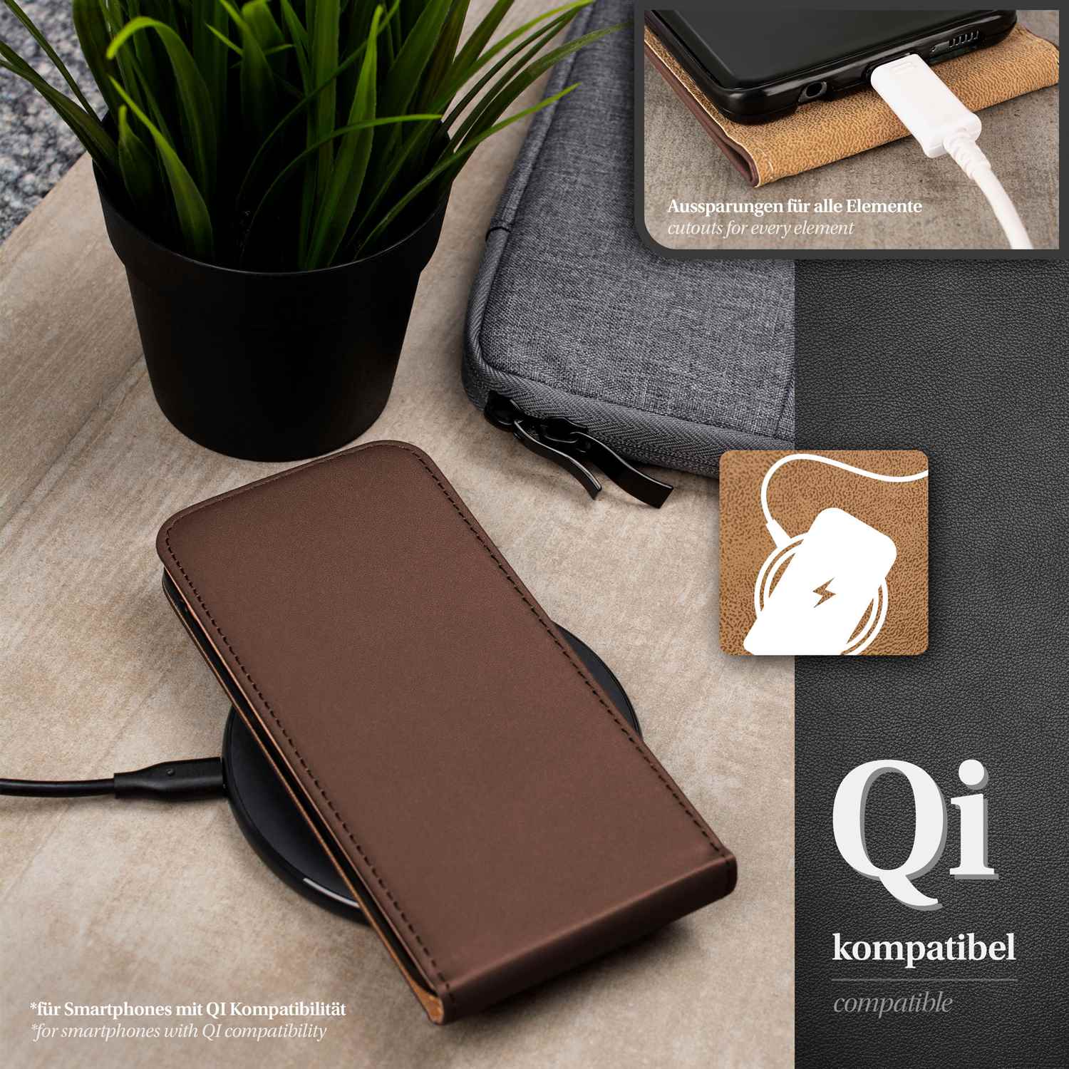 moex Flip Case Samsung Galaxy S5 Mini Klapphülle Leder Optik – Weiteres Produktbild 5