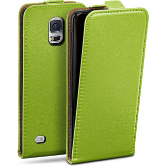 moex Flip Case Samsung Galaxy S5 Mini Klapphülle Leder Optik – Lime-Green moex Flip Case Samsung Galaxy S5 Mini Klapphülle Leder Optik – Lime-Green