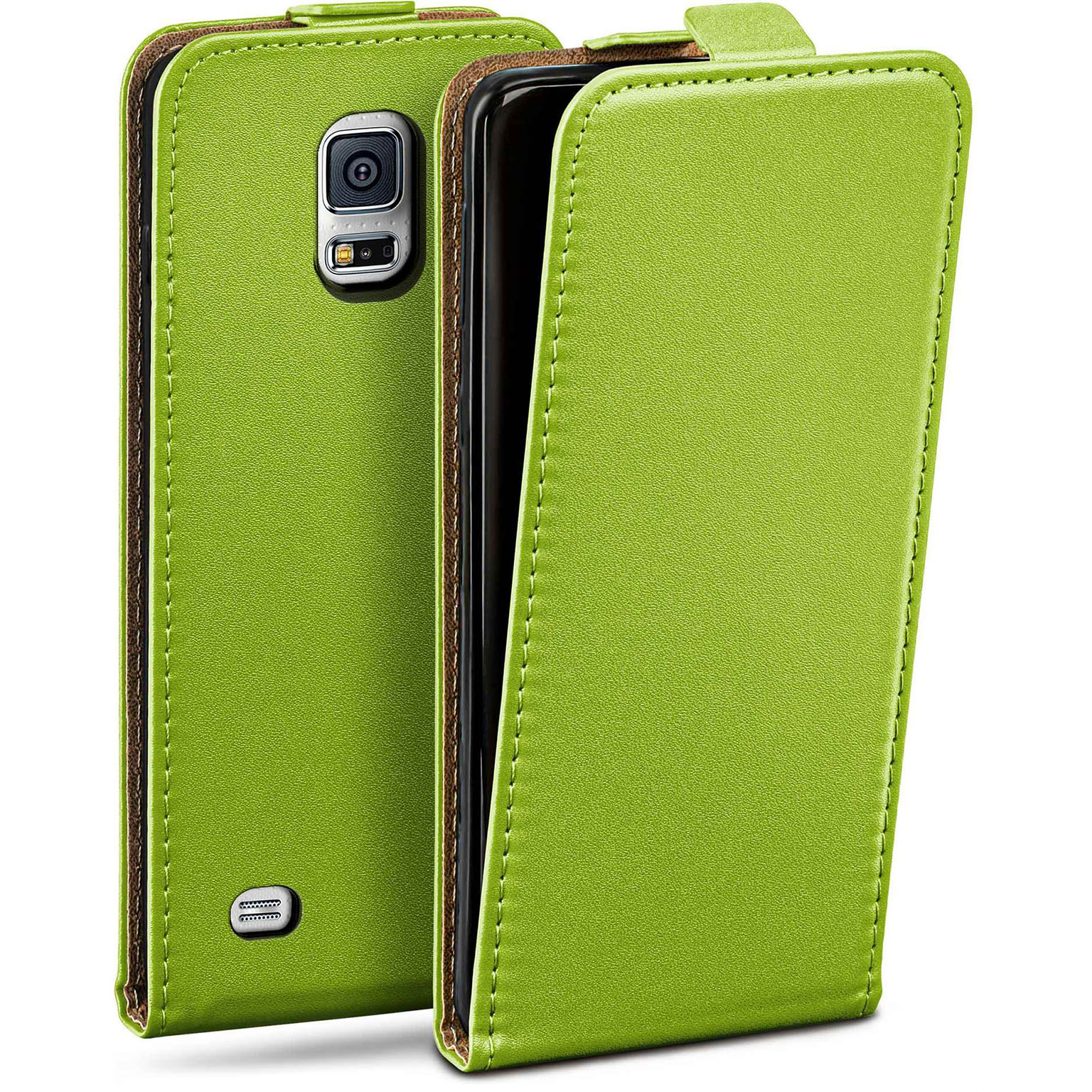 moex Flip Case Samsung Galaxy S5 Mini Klapphülle Leder Optik Hauptbild