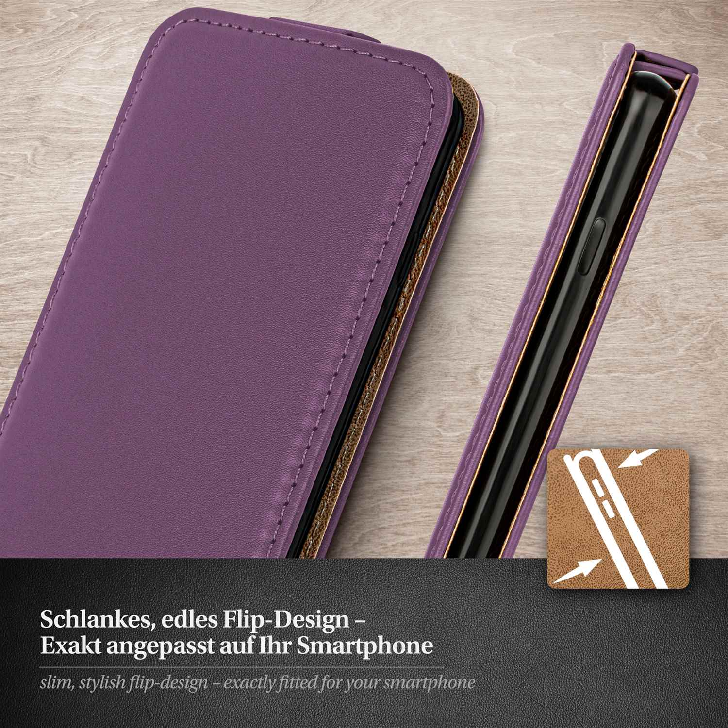 moex Flip Case Samsung Galaxy S5 Mini Klapphülle Leder Optik – Weiteres Produktbild 1