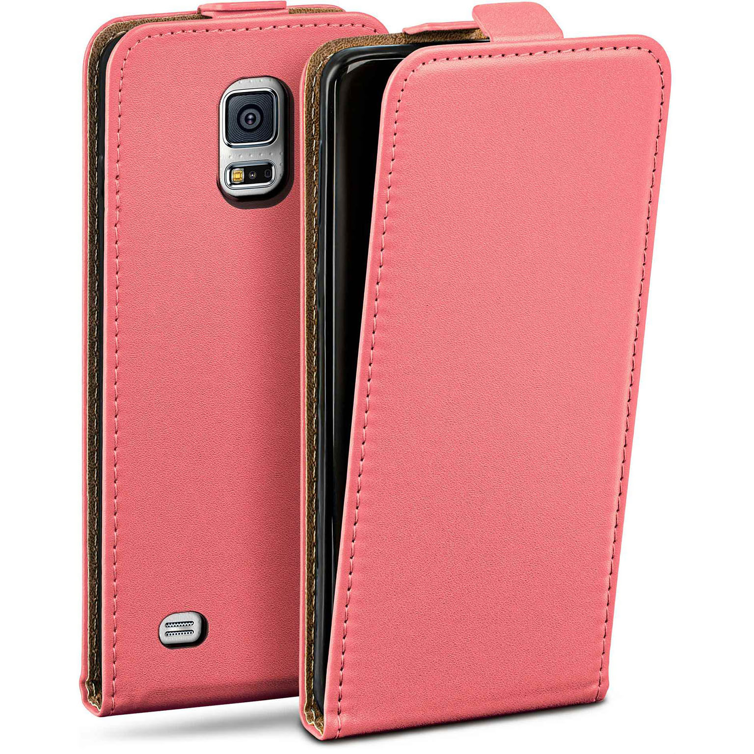 moex Flip Case Samsung Galaxy S5 Mini Klapphülle Leder Optik Hauptbild