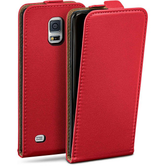 moex Flip Case Samsung Galaxy S5 Mini Klapphülle Leder Optik – Blazing-Red moex Flip Case Samsung Galaxy S5 Mini Klapphülle Leder Optik – Blazing-Red