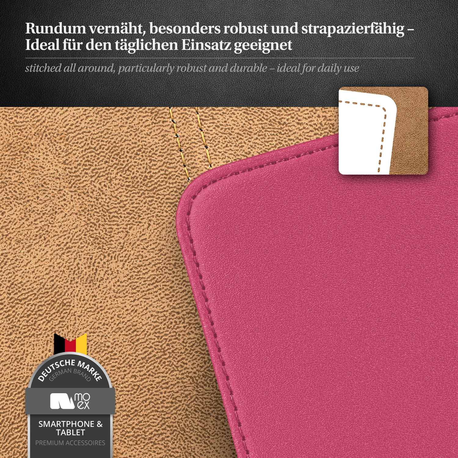 moex Flip Case Samsung Galaxy S5 Mini Klapphülle Leder Optik – Weiteres Produktbild 4