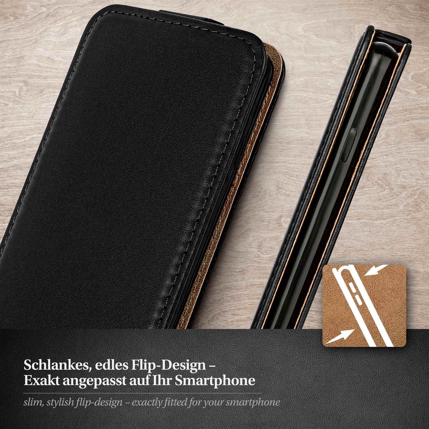 moex Flip Case Samsung Galaxy S5 Mini Klapphülle Leder Optik – Weiteres Produktbild 1