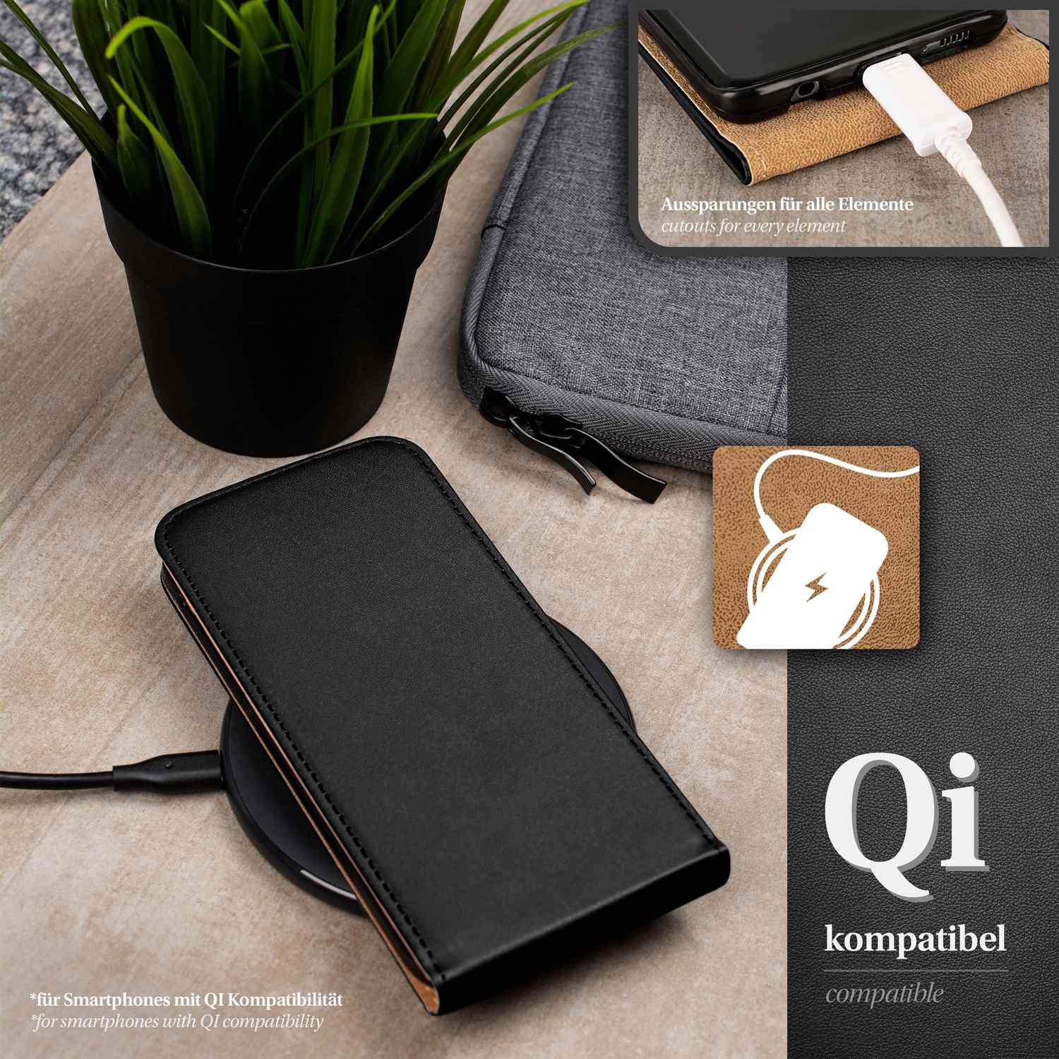 moex Flip Case Samsung Galaxy S5 Mini Klapphülle Leder Optik – Weiteres Produktbild 5