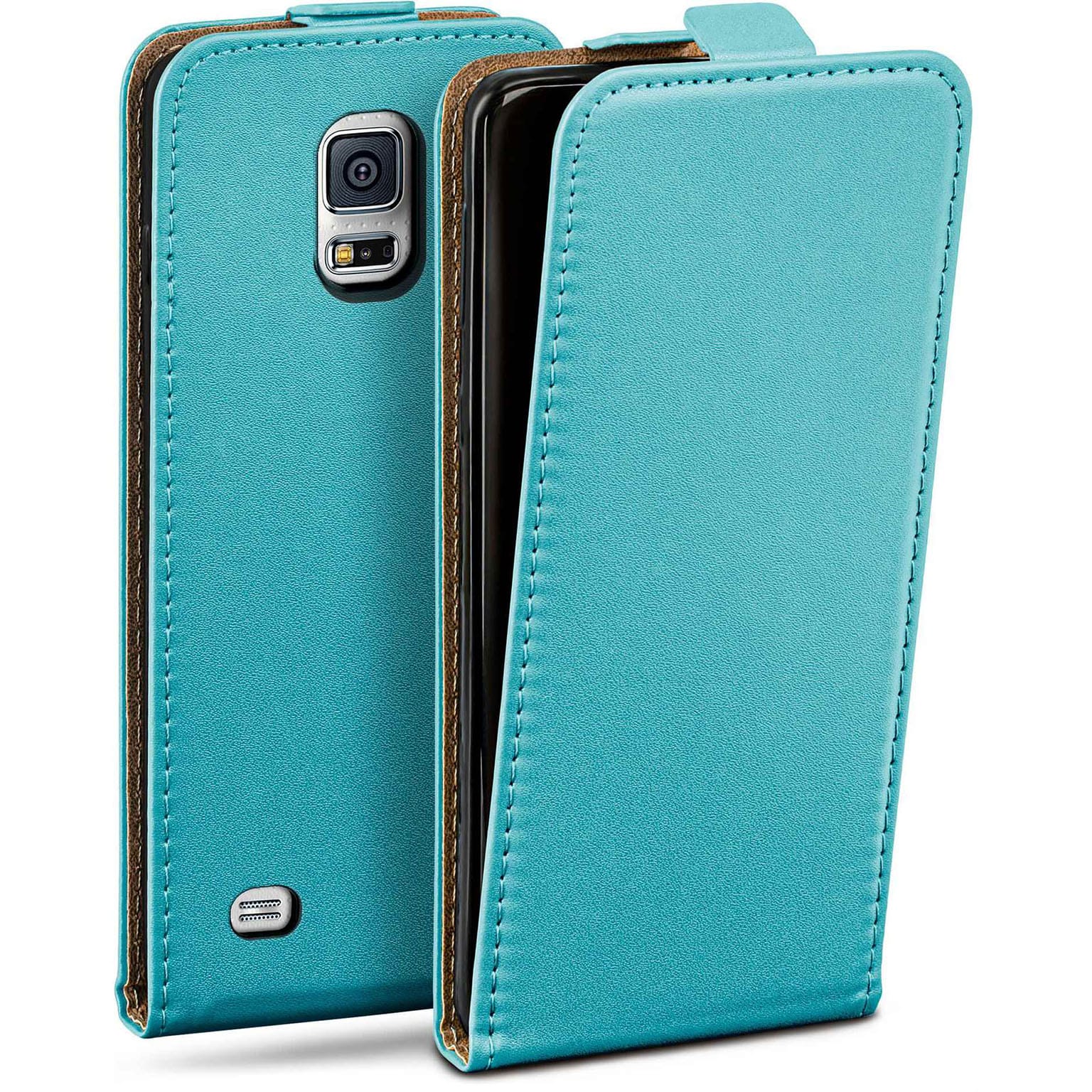 moex Flip Case Samsung Galaxy S5 Mini Klapphülle Leder Optik – Weiteres Produktbild 1 moex Flip Case Samsung Galaxy S5 Mini Klapphülle Leder Optik – Weiteres Produktbild 1