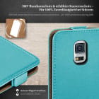 moex Flip Case Samsung Galaxy S5 Mini Klapphülle Leder Optik – Weiteres Produktbild 3