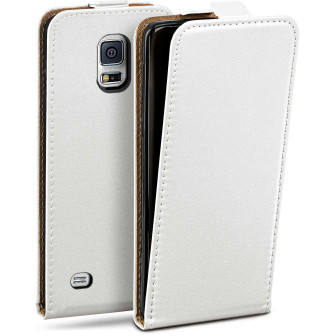 moex Flip Case Samsung Galaxy S5 Mini Klapphülle Leder Optik – Pearl-White moex Flip Case Samsung Galaxy S5 Mini Klapphülle Leder Optik – Pearl-White