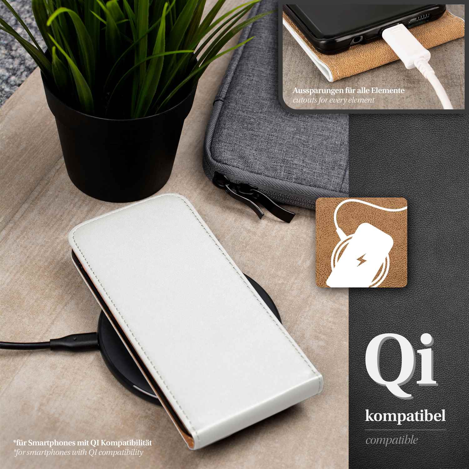 moex Flip Case Samsung Galaxy S5 Mini Klapphülle Leder Optik – Weiteres Produktbild 5