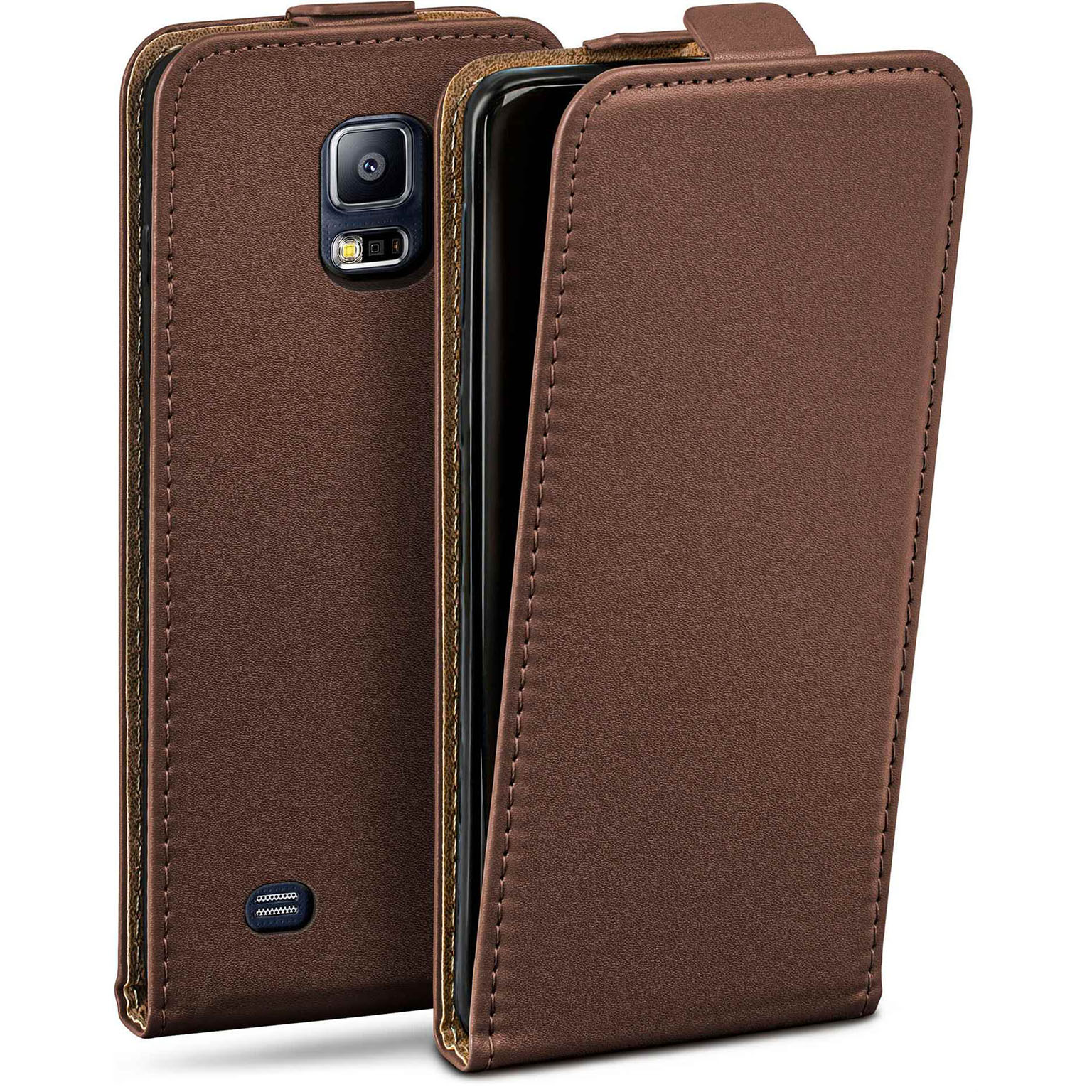moex Flip Case Samsung Galaxy S5 Klapphülle Leder Optik – Weiteres Produktbild 1 moex Flip Case Samsung Galaxy S5 Klapphülle Leder Optik – Weiteres Produktbild 1
