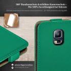 moex Flip Case Samsung Galaxy S5 Klapphülle Leder Optik – Produktbild 3