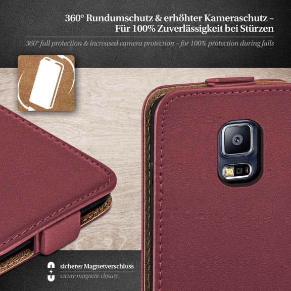 moex Flip Case Samsung Galaxy S5 Klapphülle Leder Optik – Weiteres Produktbild 3