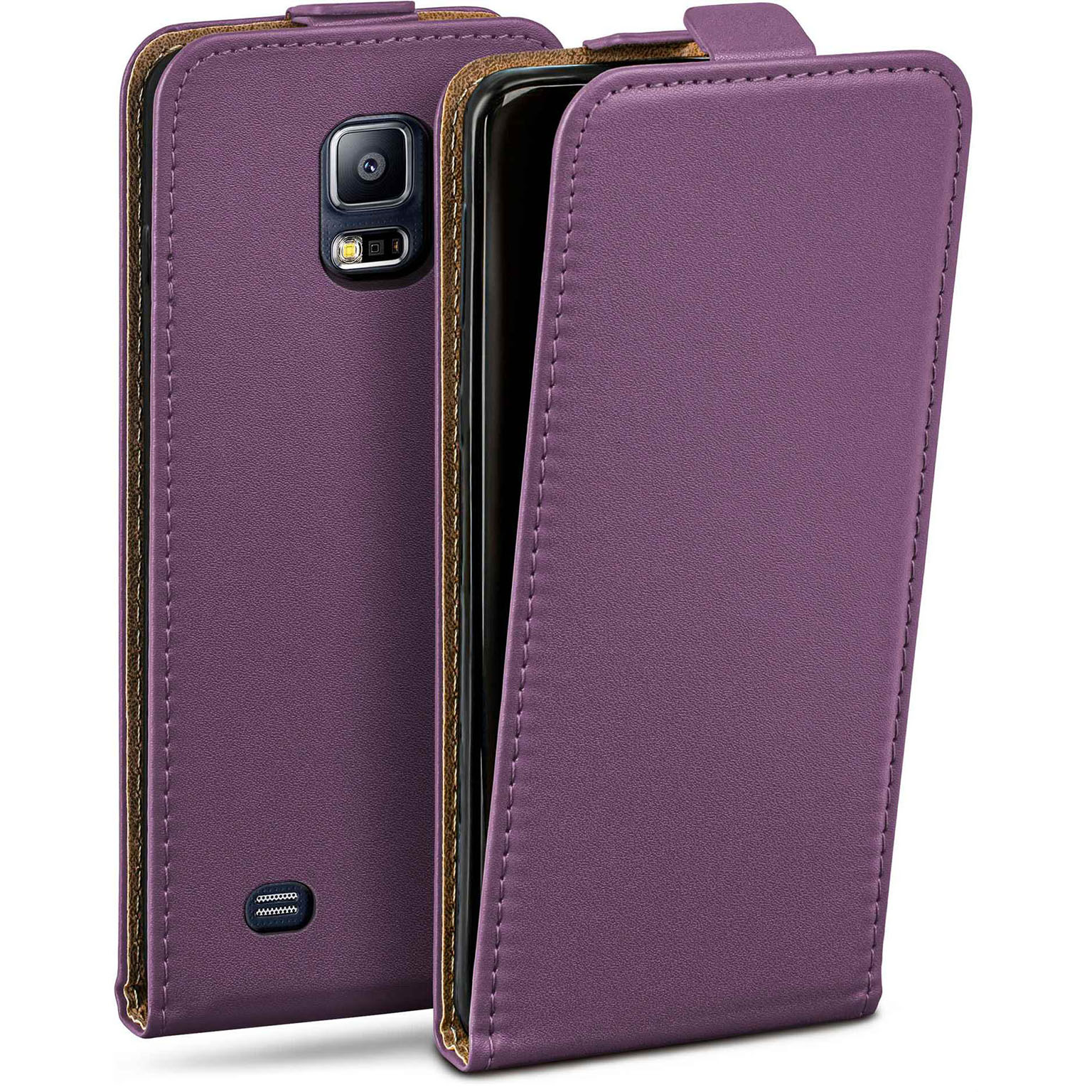 moex Flip Case Samsung Galaxy S5 Klapphülle Leder Optik – Weiteres Produktbild 1