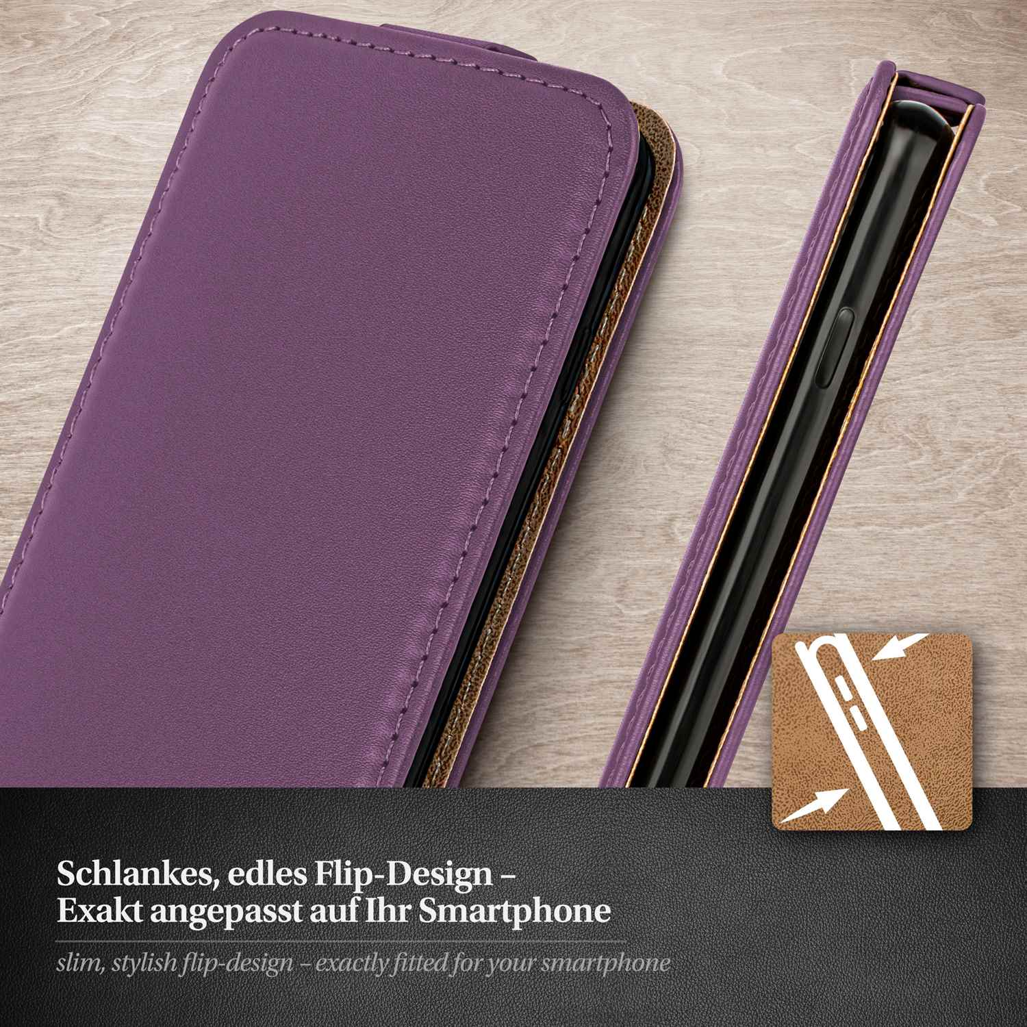moex Flip Case Samsung Galaxy S5 Klapphülle Leder Optik – Weiteres Produktbild 2