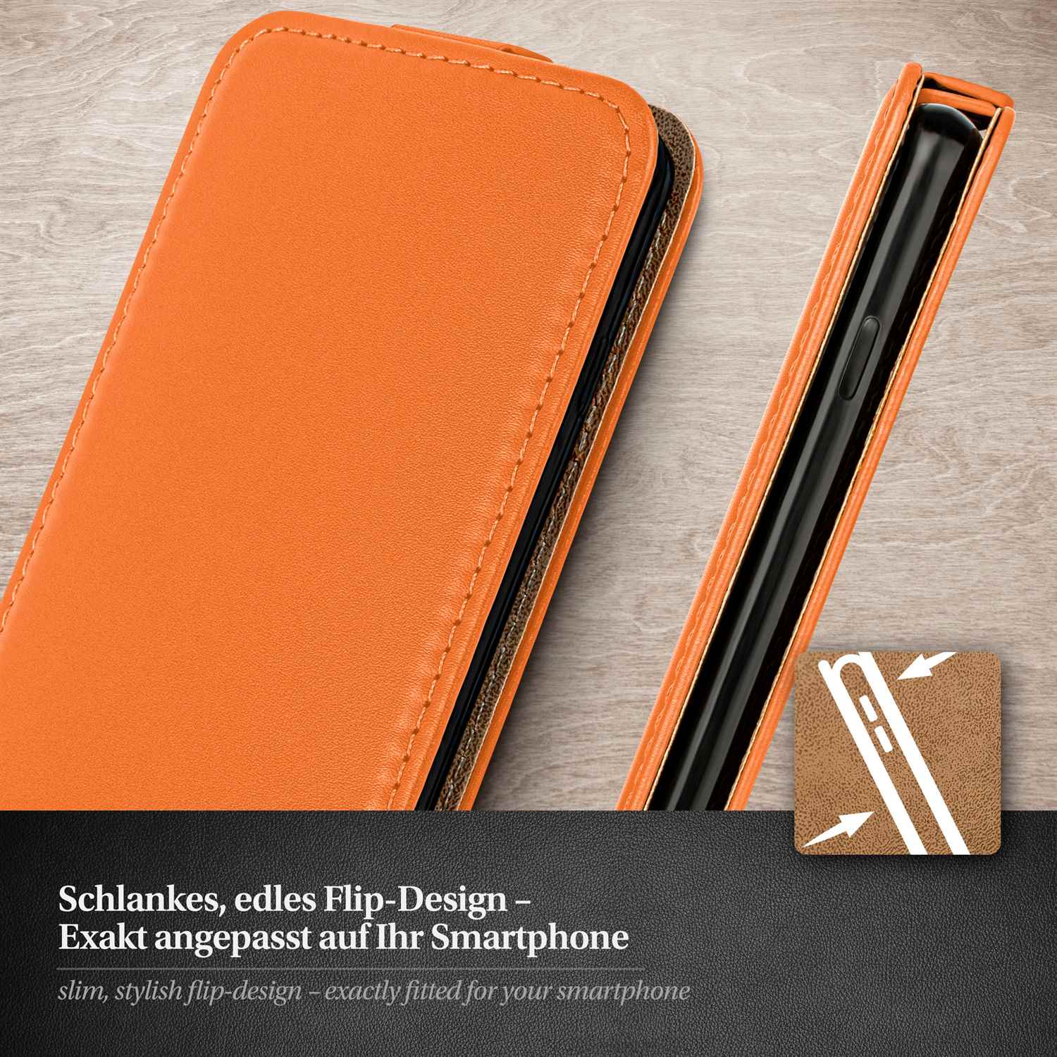 moex Flip Case Samsung Galaxy S5 Klapphülle Leder Optik – Weiteres Produktbild 2
