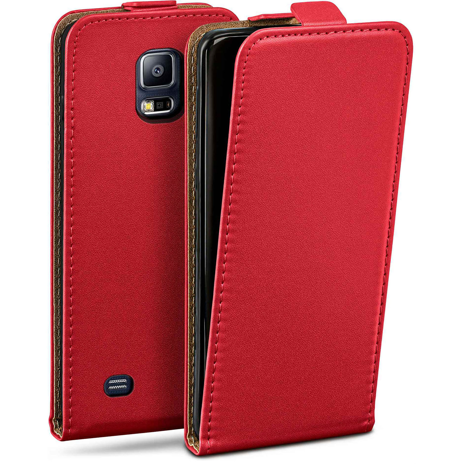 moex Flip Case Samsung Galaxy S5 Klapphülle Leder Optik – Weiteres Produktbild 1