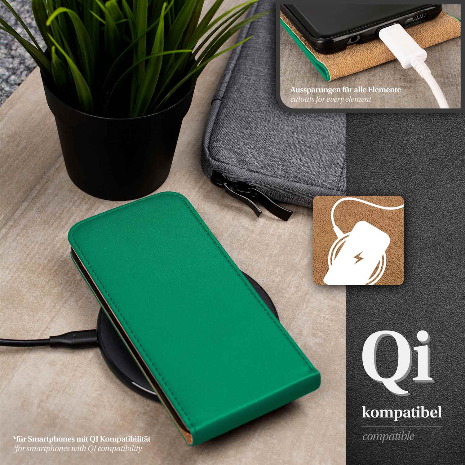 moex Flip Case Samsung Galaxy S5 Neo Klapphülle Leder Optik – Weiteres Produktbild 5