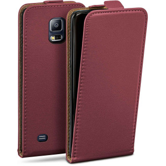moex Flip Case Samsung Galaxy S5 Neo Klapphülle Leder Optik – Maroon-Red moex Flip Case Samsung Galaxy S5 Neo Klapphülle Leder Optik – Maroon-Red