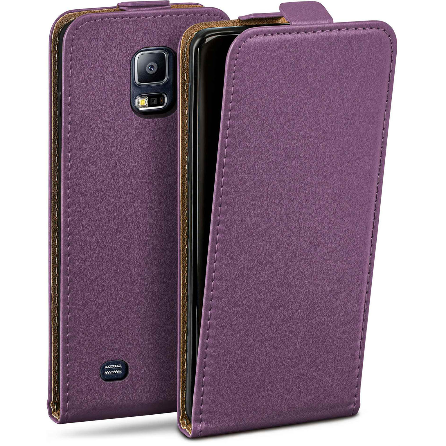 moex Flip Case Samsung Galaxy S5 Neo Klapphülle Leder Optik Hauptbild