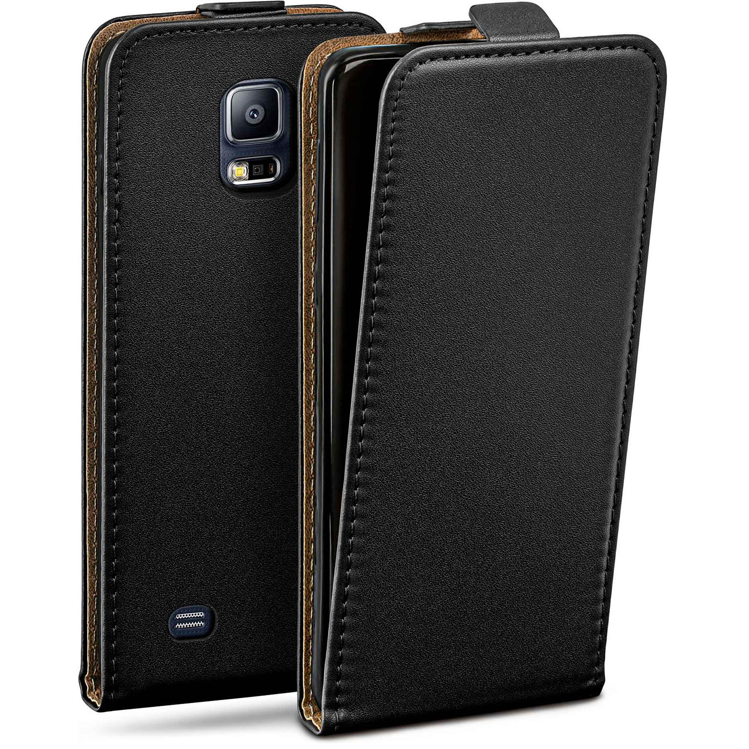 moex Flip Case Samsung Galaxy S5 Neo Klapphülle Leder Optik Hauptbild