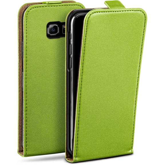 moex Flip Case Samsung Galaxy S6 Edge Klapphülle Leder Optik – Weiteres Produktbild 1