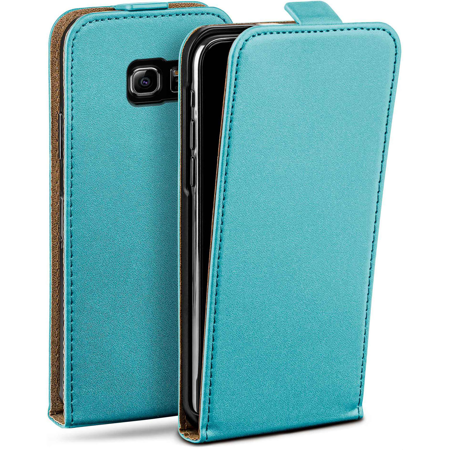 moex Flip Case Samsung Galaxy S6 Edge Klapphülle Leder Optik – Weiteres Produktbild 1 moex Flip Case Samsung Galaxy S6 Edge Klapphülle Leder Optik – Weiteres Produktbild 1