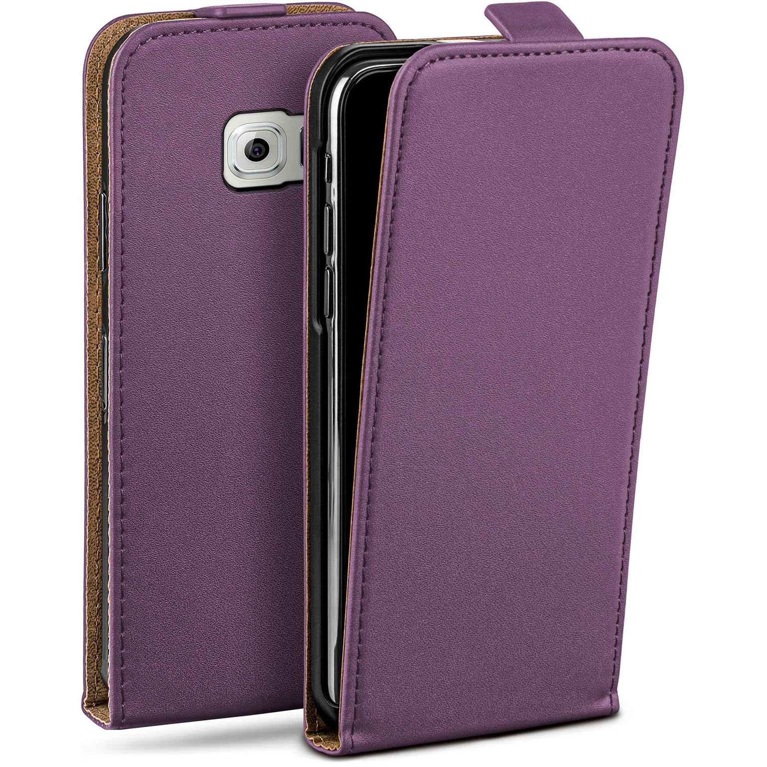moex Flip Case Samsung Galaxy S6 Klapphülle Leder Optik – Weiteres Produktbild 1 moex Flip Case Samsung Galaxy S6 Klapphülle Leder Optik – Weiteres Produktbild 1