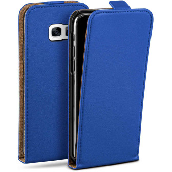 moex moex Flip Case Samsung Galaxy S7 Edge Klapphülle Leder Optik – Royal-Blue