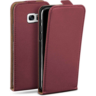 moex Flip Case Samsung Galaxy S7 Edge Klapphülle Leder Optik – Maroon-Red moex Flip Case Samsung Galaxy S7 Edge Klapphülle Leder Optik – Maroon-Red