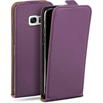 moex moex Flip Case Samsung Galaxy S7 Klapphülle Leder Optik – Indigo-Violet