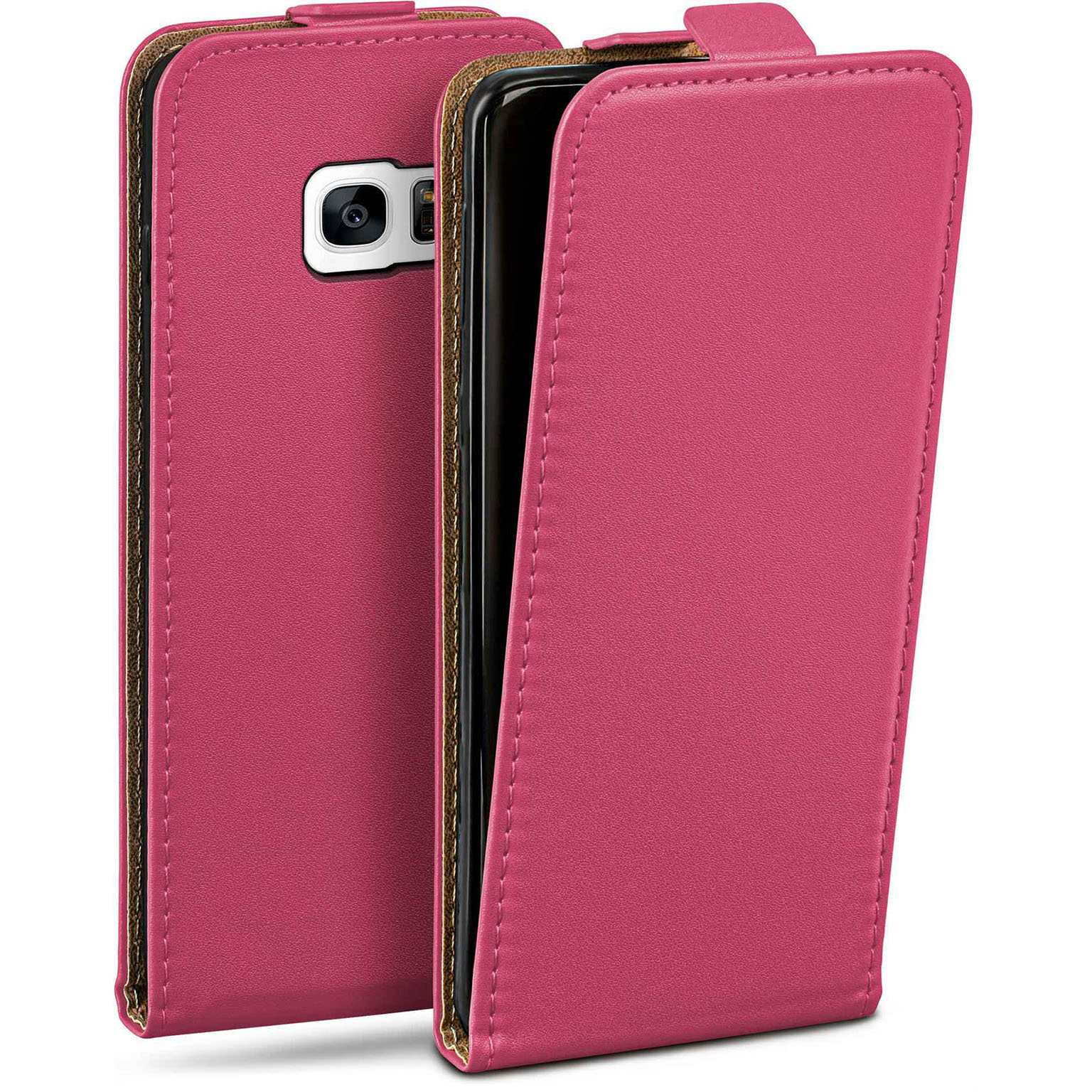 moex Flip Case Samsung Galaxy S7 Klapphülle Leder Optik Hauptbild