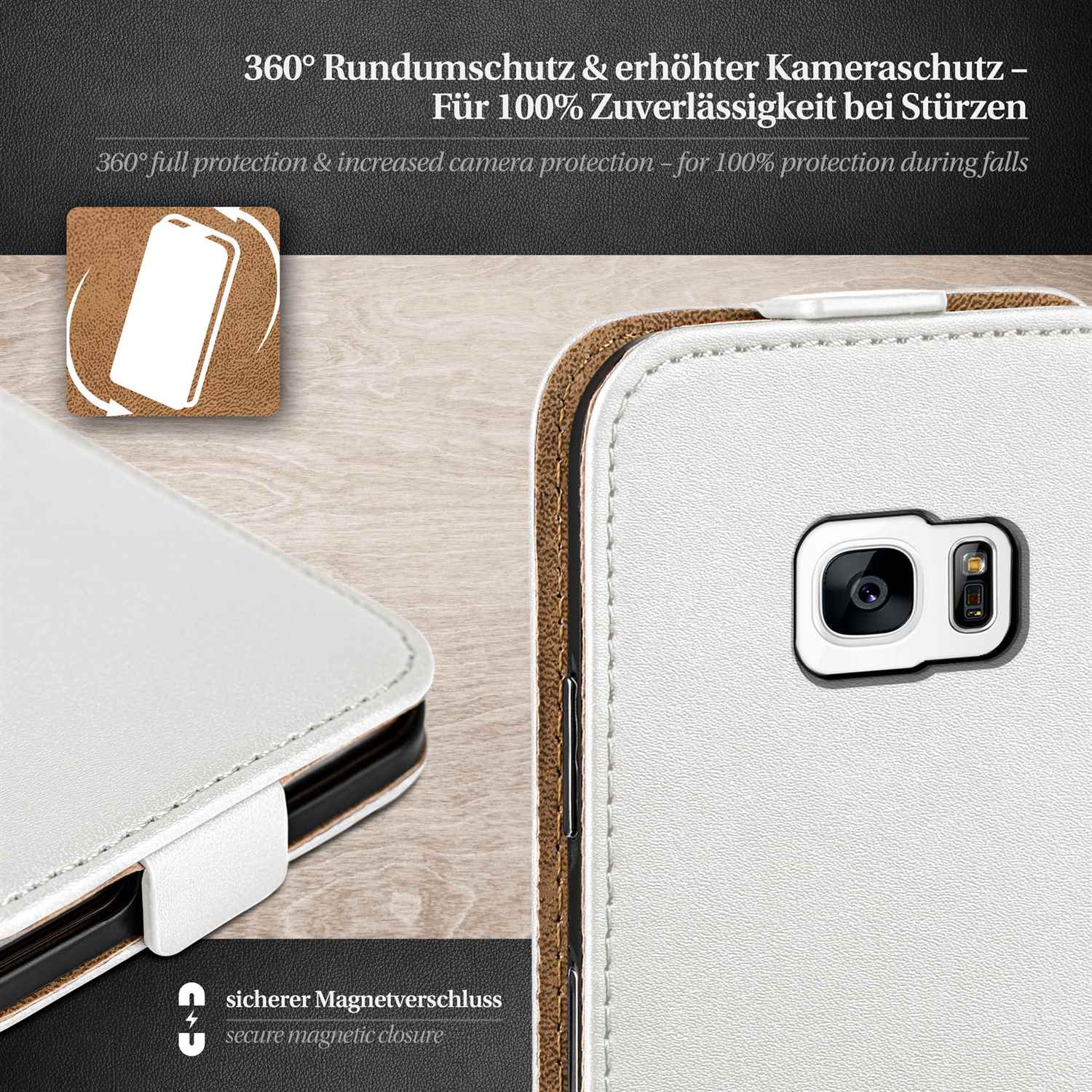 moex Flip Case Samsung Galaxy S7 Klapphülle Leder Optik – Weiteres Produktbild 3 moex Flip Case Samsung Galaxy S7 Klapphülle Leder Optik – Weiteres Produktbild 3