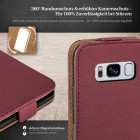 moex Flip Case Samsung Galaxy S8 Plus Klapphülle Leder Optik – Weiteres Produktbild 3
