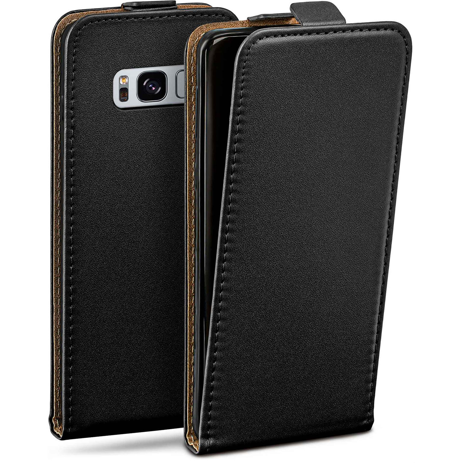 moex Flip Case Samsung Galaxy S8 Klapphülle Leder Optik – undefined
