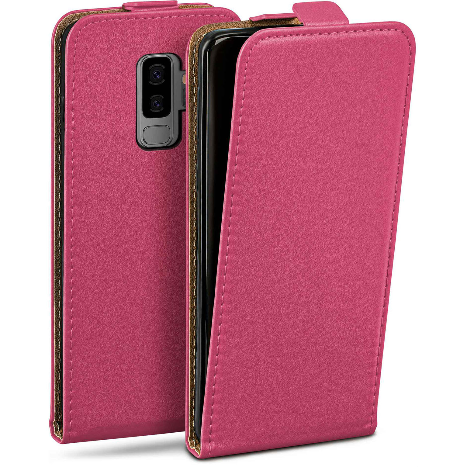 moex Flip Case Samsung Galaxy S9 Plus Klapphülle Leder Optik – Weiteres Produktbild 1