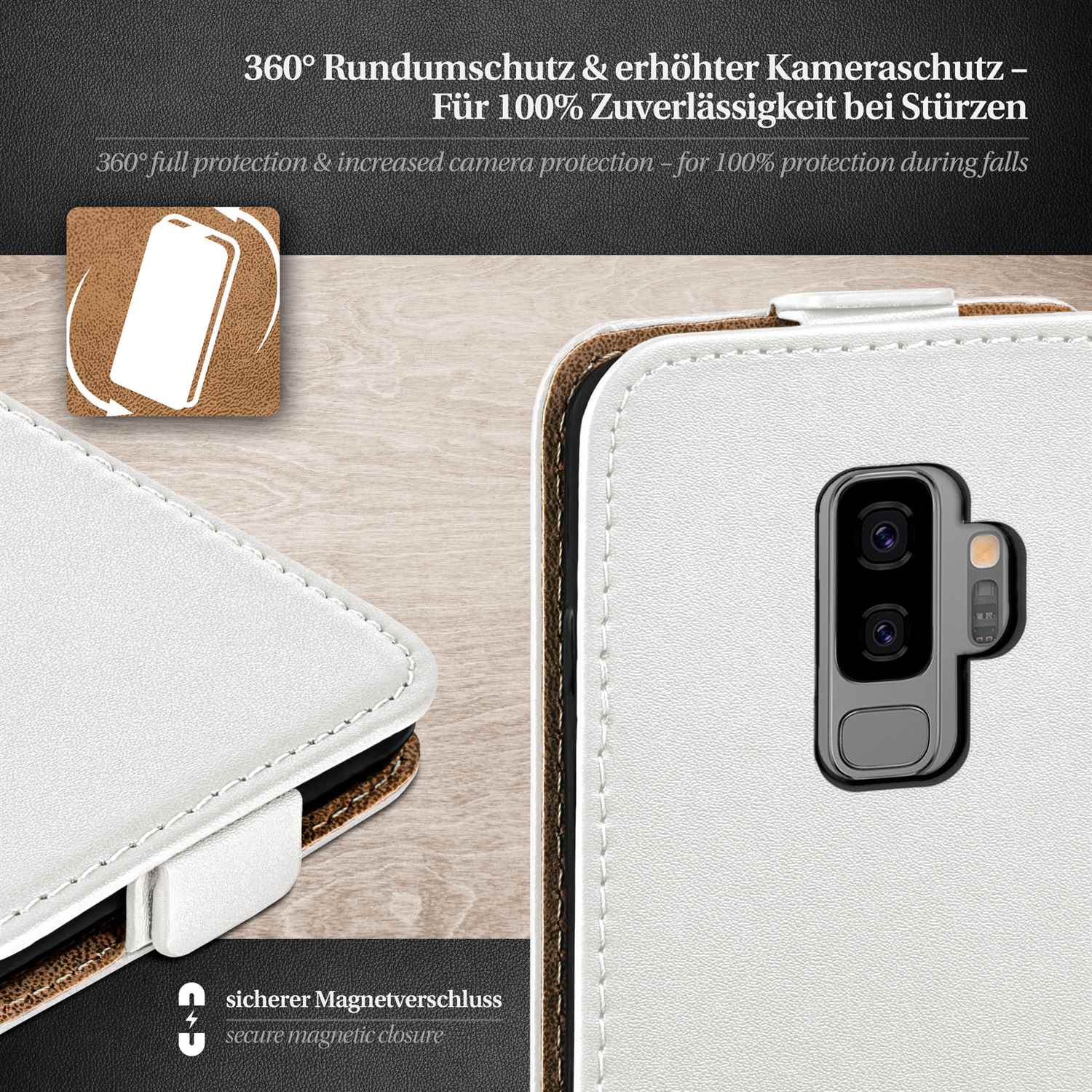 moex Flip Case Samsung Galaxy S9 Plus Klapphülle Leder Optik – Weiteres Produktbild 3 moex Flip Case Samsung Galaxy S9 Plus Klapphülle Leder Optik – Weiteres Produktbild 3