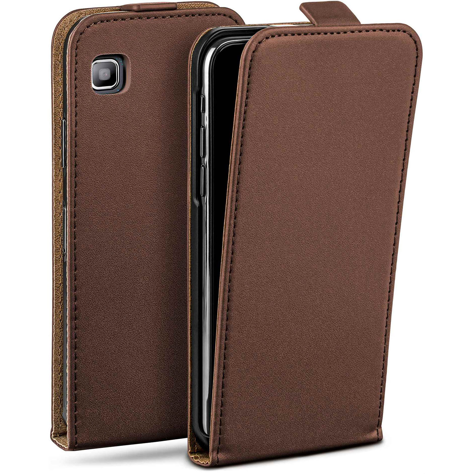 moex Flip Case Samsung Galaxy S Plus Klapphülle Leder Optik – Weiteres Produktbild 1